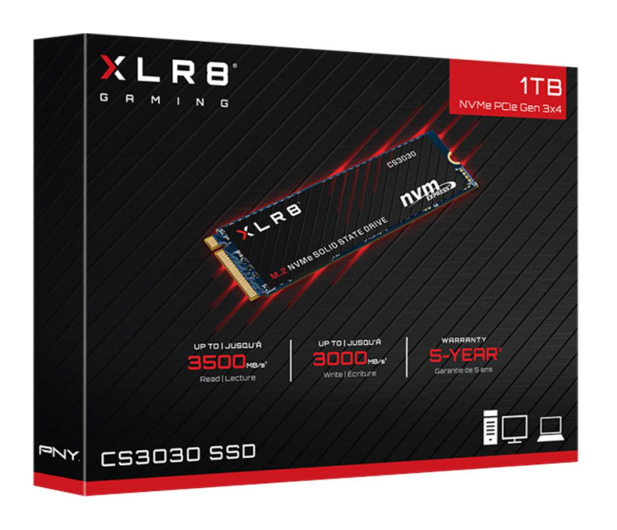 PNY 1TB M.2 PCIe NVMe XLR8 CS3030 - 490092 - zdjęcie 3